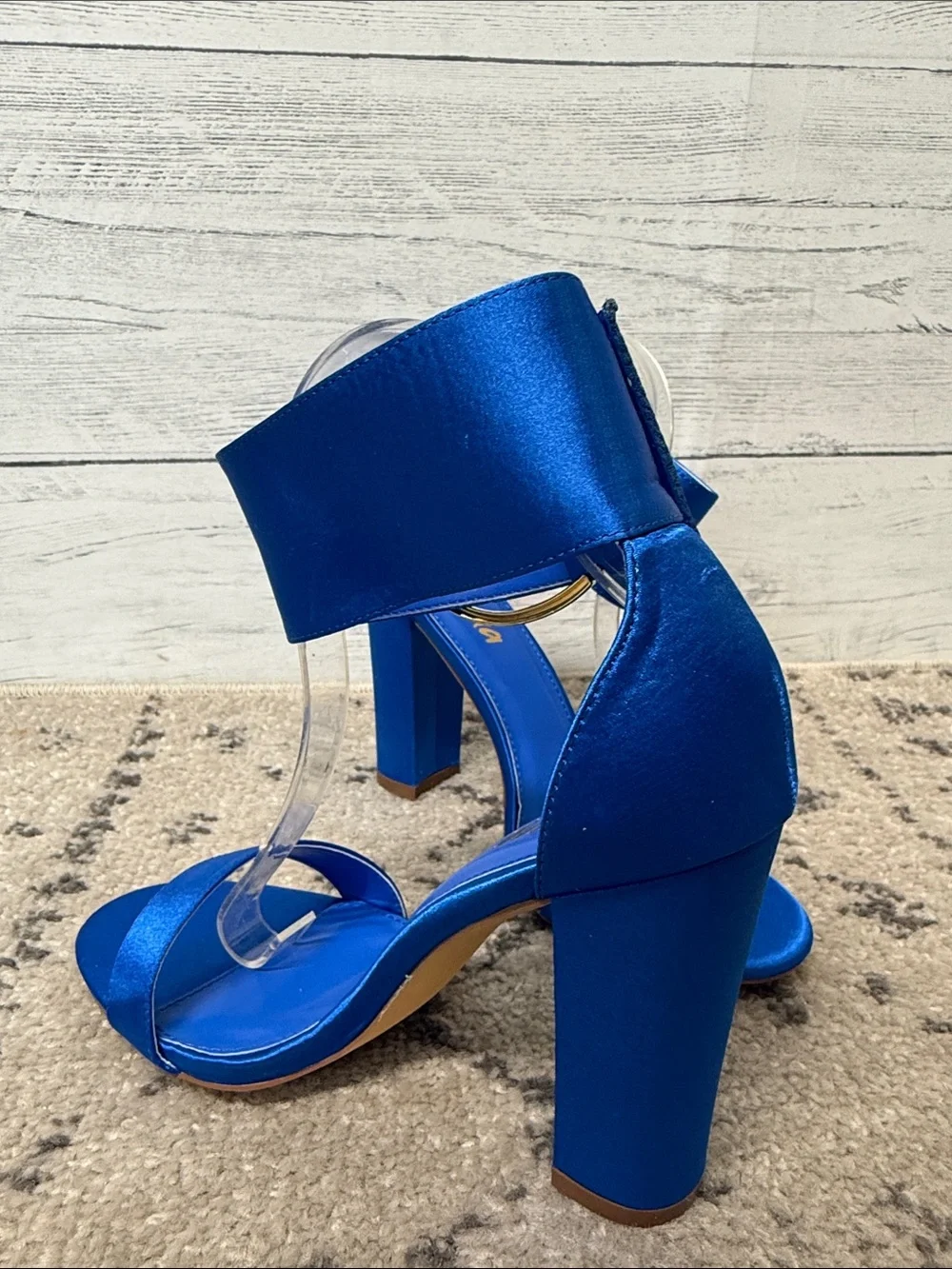 NWOT Woman’s Royal Blue Ankle-Strap Block Heels by Liliana
